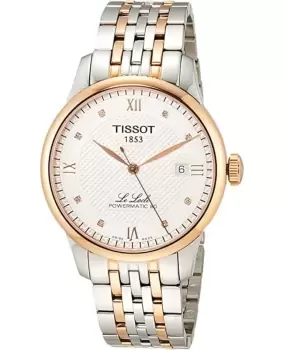 Tissot Le Locle Powermatic 80 Silver Diamond Dial Two-Tone Mens Watch T006.407.22.036.00 T006.407.22.036.00