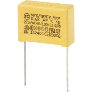 MKP X2 suppression capacitor Radial lead 0.68 uF 275 V AC 10 22.5mm L x W x H 26.5 x 10 x 19mm MKP X2