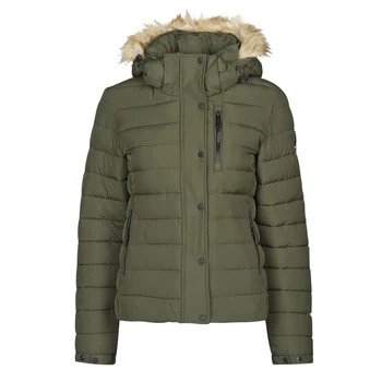 Superdry CLASSIC FAUX FUR FUJI JACKET womens Jacket in Green - Sizes S,M,L,XS