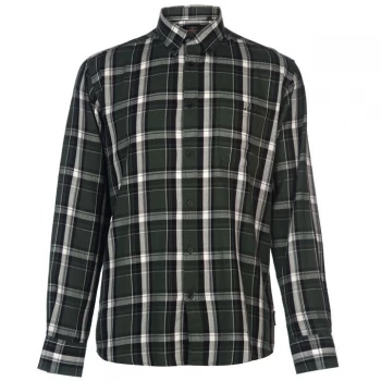 Pierre Cardin Long Sleeve Twill Shirt Mens - Forest/Black