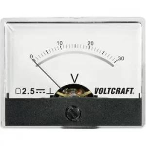VOLTCRAFT AM-60X46/30V/DC Panel-mounted measuring device AT THE-60 X 46/60 V/DC 30 V Moving coil