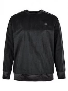 adidas Originals Comfy Cords Sweater (Curve) - Black, Size 2X, Women
