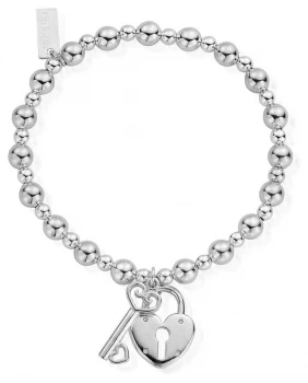ChloBo Womens Small Ball Lock And Key Bracelet SBMSB923 Jewellery