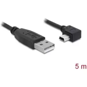 Delock USB cable USB 2.0 USB-A plug, USB-Mini-B plug 5m Black 82684