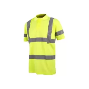Scan - SFTE04 Hi-Vis Polo Shirt Yellow - m (40in) scahvpsm