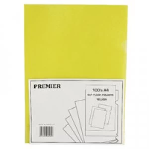 Nice Price Yellow Cut Flush Folders Pack of 100 WX01487