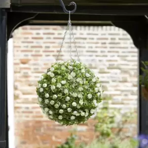 Smart Garden Topiary White Rose Ball - 30cm