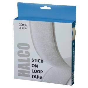 Halco Stick On Loop Roll 20mm x 10m Loop roll with permanent adhesive