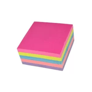 Sticky Notes Neon Rainbow Cube Pad (75mm x 75mm)