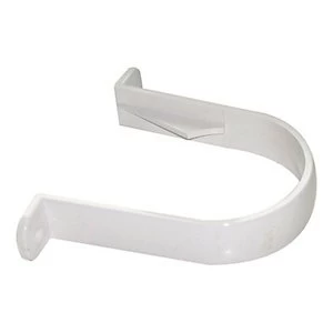 FloPlast RC1W Round Line Downpipe Pipe Clip - White 68mm