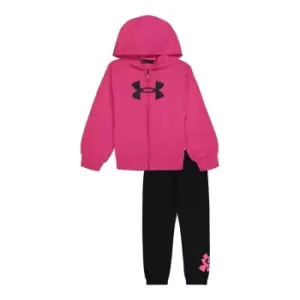 Under Armour Armour Hooded Zip Set Baby Girls - Pink