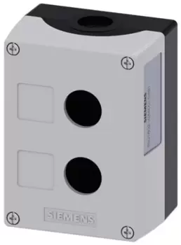 Siemens Grey Plastic SIRIUS ACT Push Button Enclosure - 2 Hole 22mm Diameter