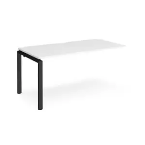 Bench Desk Add On Rectangular Desk 1600mm White Tops With Black Frames 800mm Depth Adapt