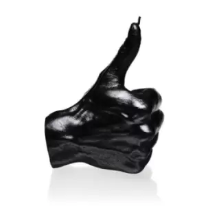 Hand OK Thumbs Up Candle &ndash; Black Metallic