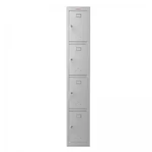Phoenix PL Series PL1430GGK 1 Column 4 Door Personal locker in Grey