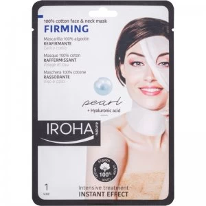 Iroha Firming Pearl Cotton Face and Neck Mask with Pearl and Hyaluronic Serum