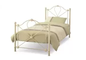 Serene Lyon 3ft Single Ivory Gloss Metal Bed