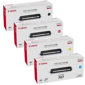 Canon 707 Black and Tri Colour Laser Toner Ink Cartridge