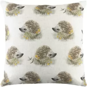 Evans Lichfield - Woodland Hedgehog Repeat Cushion Multicolour - Multicolour
