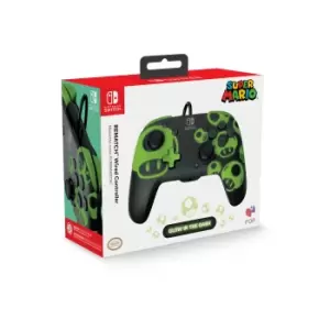 PDP 1-Up Glow in The Dark REMATCH Black, Green USB Gamepad...