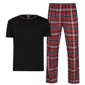 Fabric Tartan Pyjama Set Mens - Multi