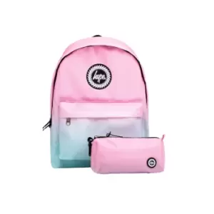 Hype Crest Backpack & Pencil Case Set (One Size) (Pink/Mint)