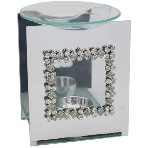 Mirror Diamante Wax Melter With Square Diamante Design By Lesser & Pavey
