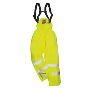 Biz Flame Hi Vis Flame Resistant Rain Lined Trousers Yellow S