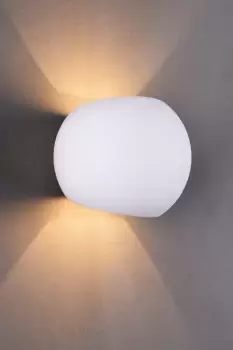 Ceramic Spherical Wall Light Up and Down White Paintable G9 socket (NO BULB)