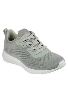 Skechers Bobs Squad Ghost Star Trainers, Sage, Size 8, Women