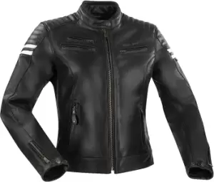 Segura Funky Ladies Motorcycle Leather Jacket, black, Size 40 for Women, black, Size 40 for Women