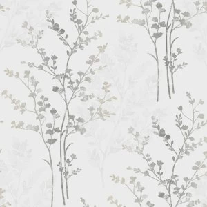 Arthouse Fern Wallpaper - Silver