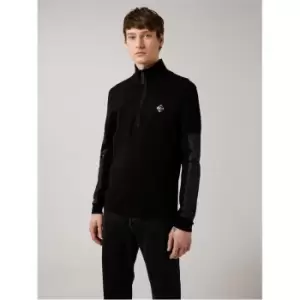 J LINDEBERG Bowen Quarter Zip Sweater - Black