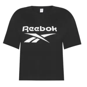 Reebok Big Logo T Shirt Womens - Black
