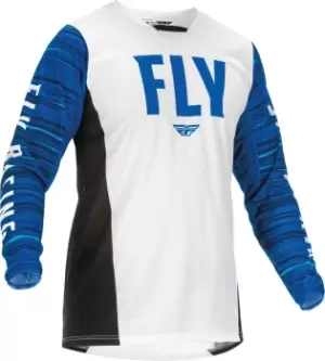 Fly Racing Kinetic Wave Motocross Jersey, white-blue, Size S, white-blue, Size S