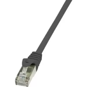 LogiLink CP1063S RJ45 Network cable, patch cable CAT 5e F/UTP 3m Black incl. detent