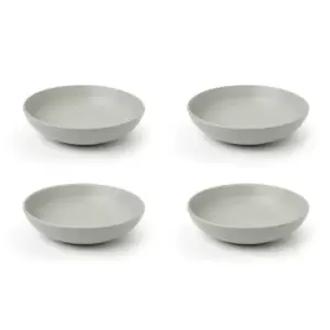 Sabichi 4 Piece Matte Stoneware Pasta Bowl Set - Grey