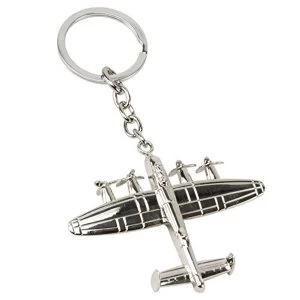 Military Heritage Silver Plated Keyring - Lancaster