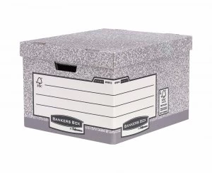Fellowes Bankers Box Cardboard Storage Box Heavy Duty Pack of 10 Grey