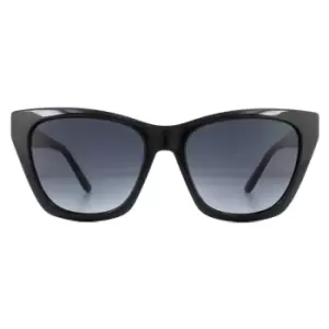 Cat Eye Black Dark Grey Gradient Sunglasses