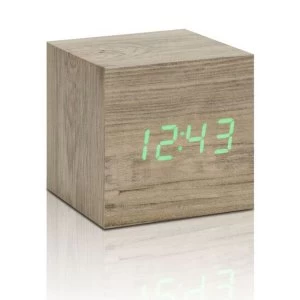 Gingko Click Clock Cube Interactive LED Alarm Clock - Ash