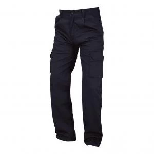 Combat Trousers Polycotton with Pockets 38" Long Navy Blue Ref