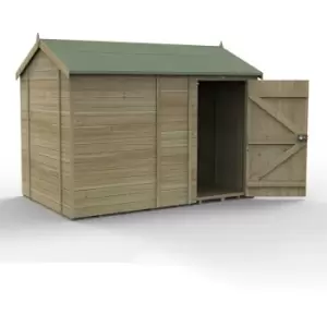 10' x 6' Forest Timberdale 25yr Guarantee Tongue & Groove Pressure Treated Windowless Reverse Apex Shed (3.06m x 1.98m) - Natural Timber