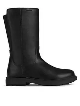 Geox &Eacute;clair Knee Boot, Black, Size 4 Older