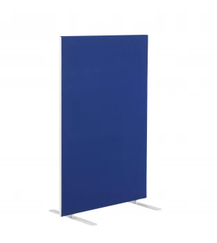 1200W X 1600H Upholstered Floor Standing Screen Straight - Royal Blue
