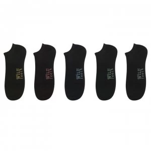 Wildfeet 5 Pack Trainer Socks - Black