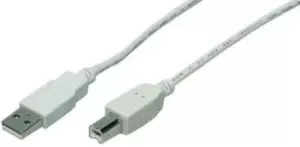 LogiLink 1.8m USB 2.0 USB cable USB A USB B Grey