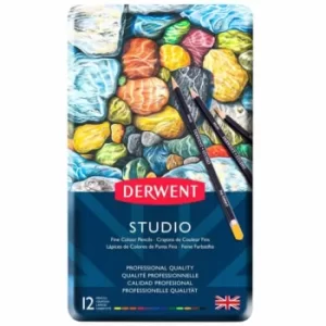 Derwent Studio Colour Pencil Tin of 12