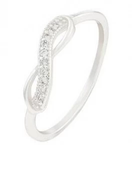 Accessorize St Infinity Ring - Silver, Size S, Women