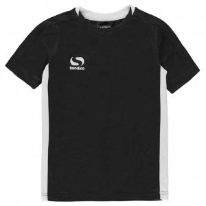 Sondico Fundamental Polo T Shirt Junior Boys - Black/White